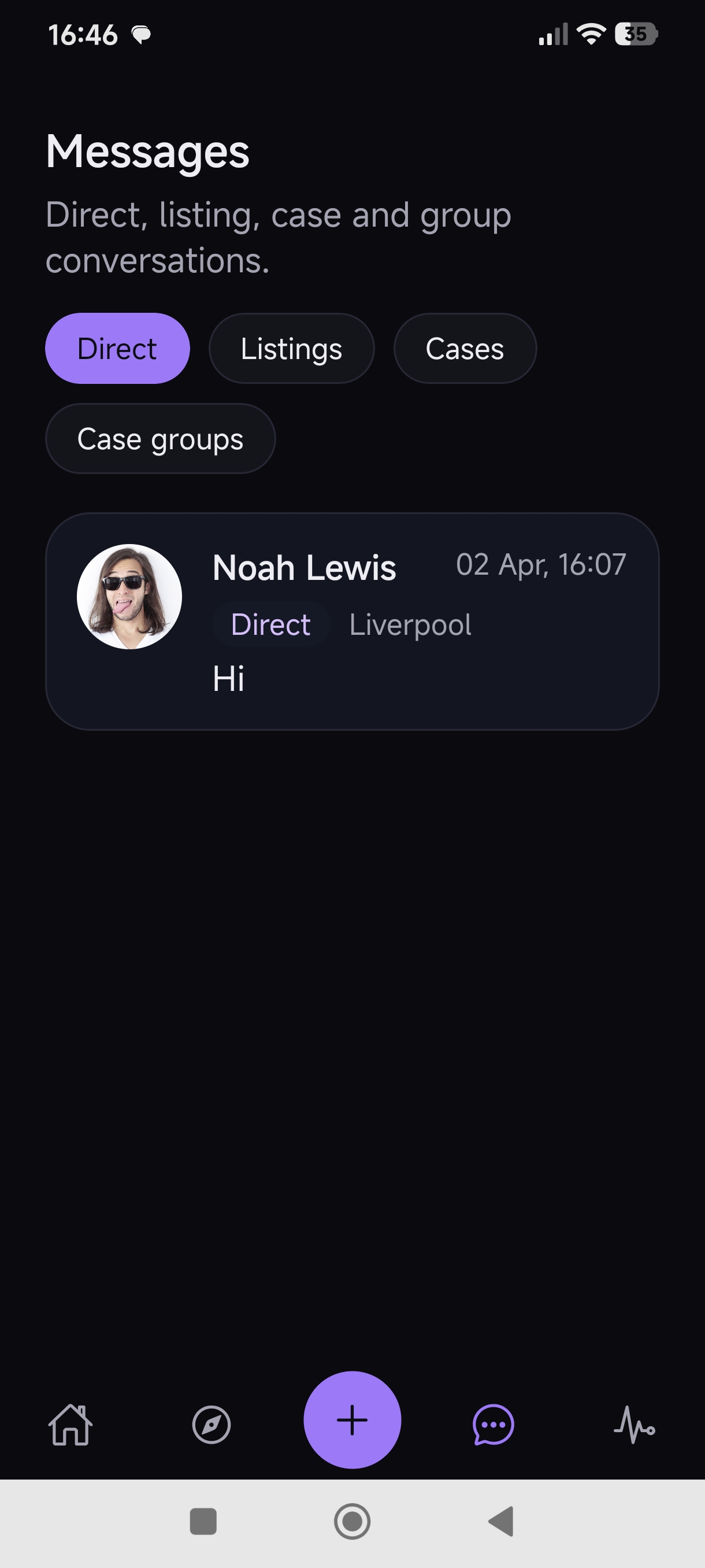 Secure messaging preview screen